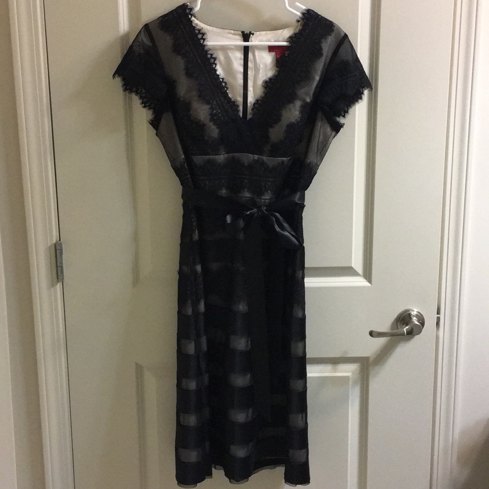 JS Collections Black Formal Dress